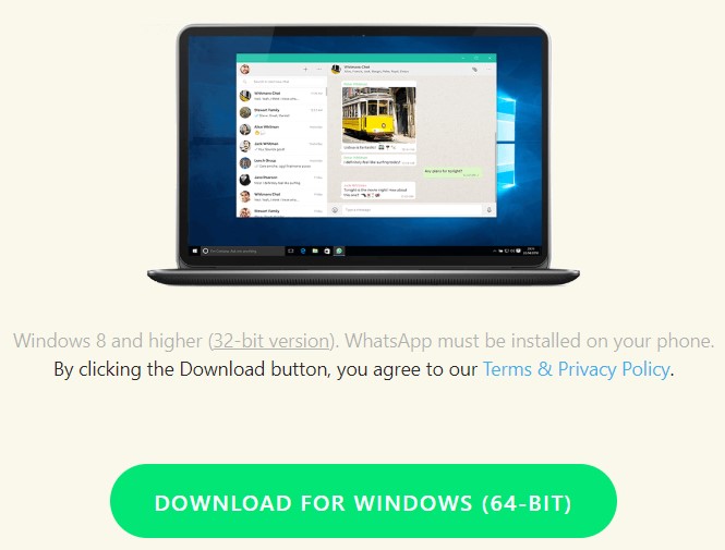 Whatsapp for desktop