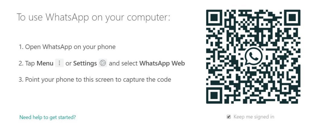 whatsapp web qr code