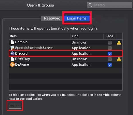 Stop Discord From Opening On Startup on Mac