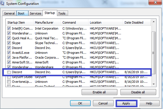 Windows 7 startup apps