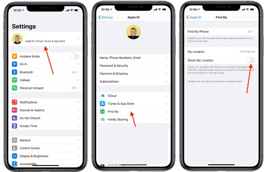 turn off find my phone