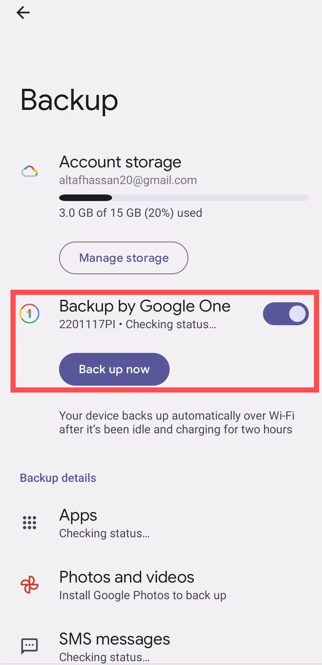 Backup your android device