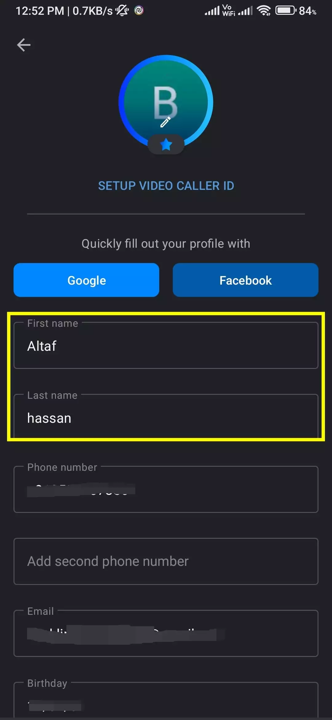 Change Name In TrueCaller