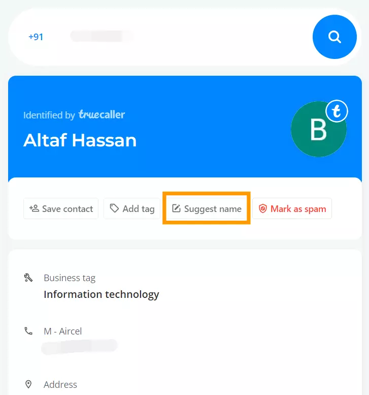 Change Name In TrueCaller in web