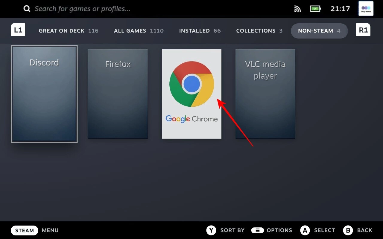 Google Chrome on Steam Deck