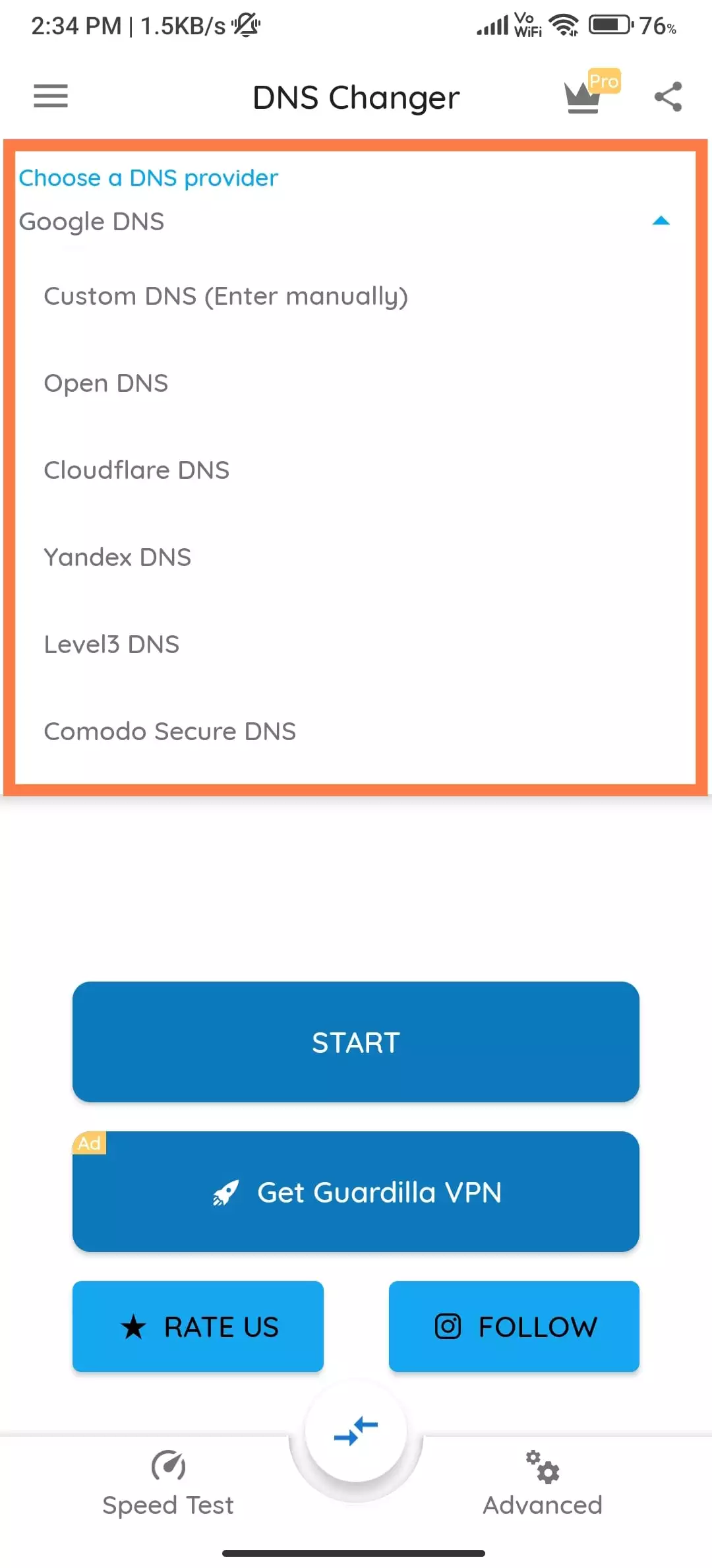 DNS chnager App