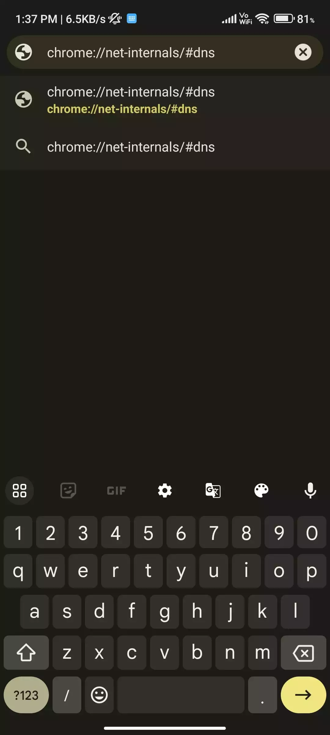 Clear DNS Cache on chrome