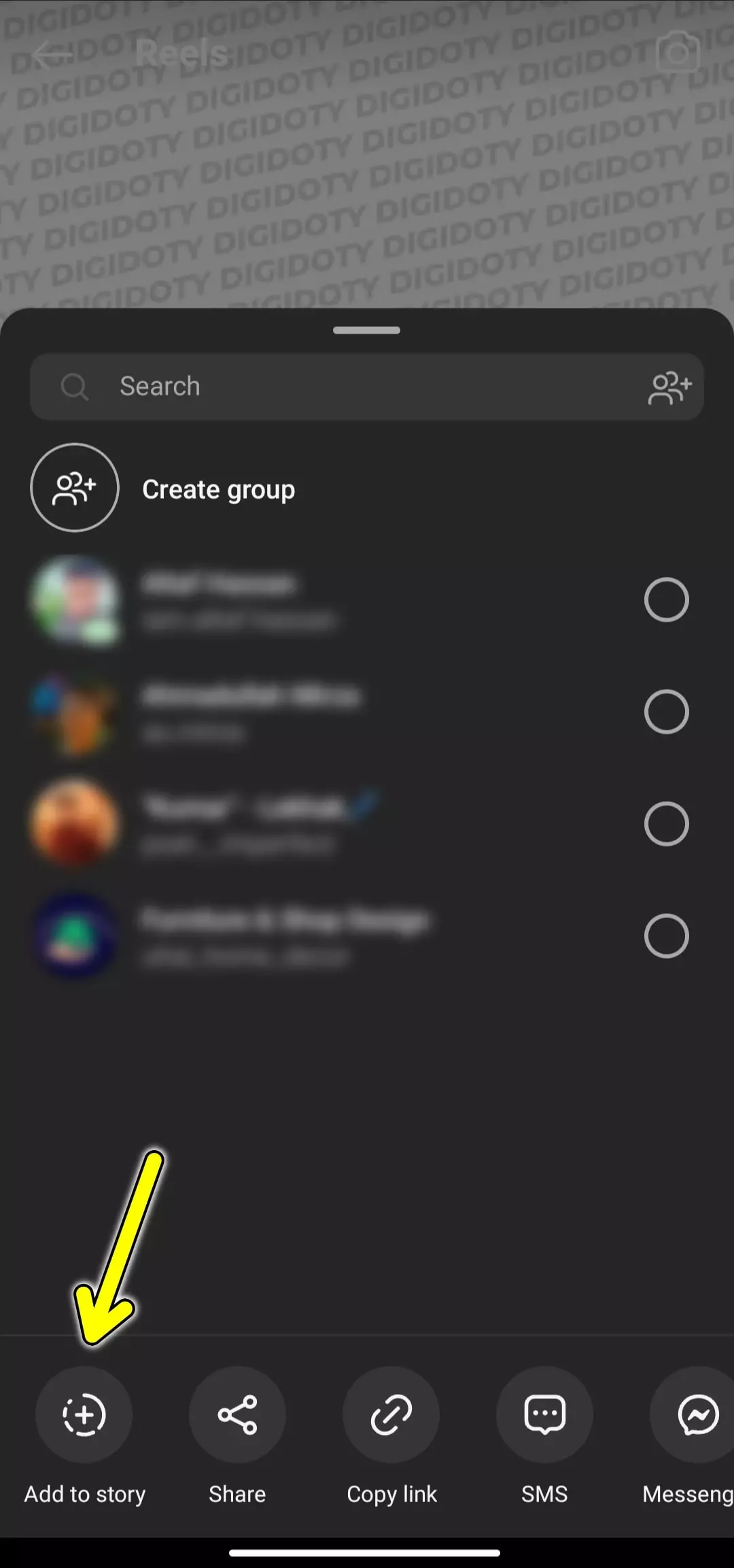instagram add to story