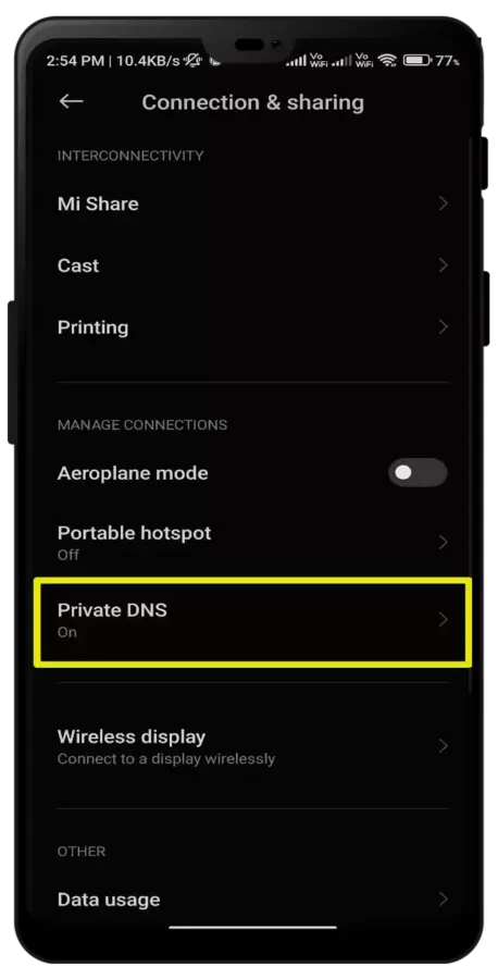  Private DNS Option on Android