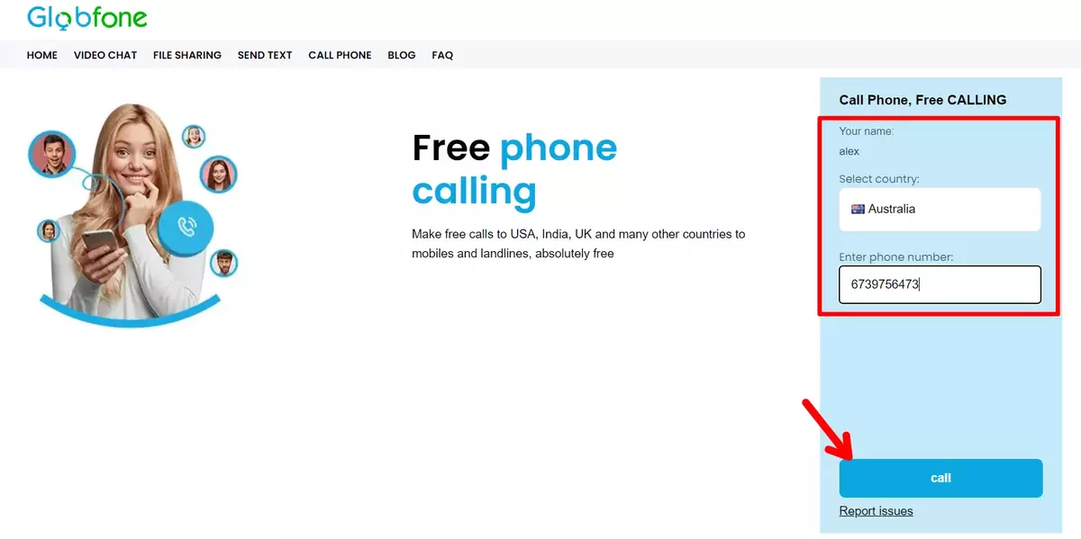 Call Someone Anonymously Using Globefone