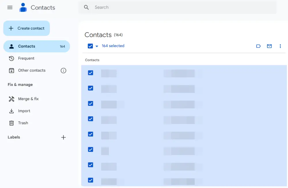 Google contacts website