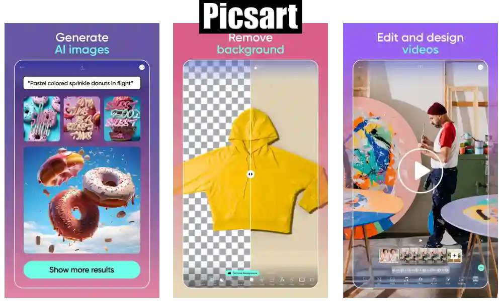 Picsart: simple editing app