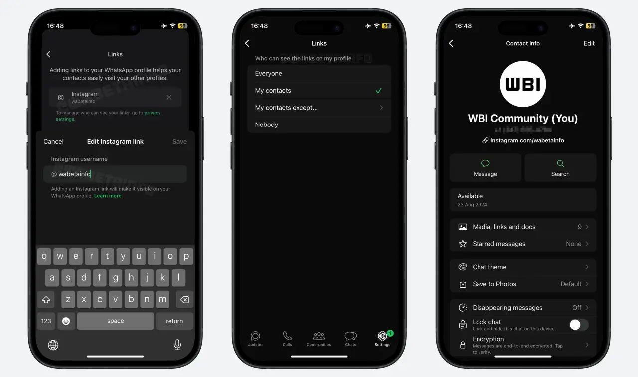 Link Instagram to WhatsApp