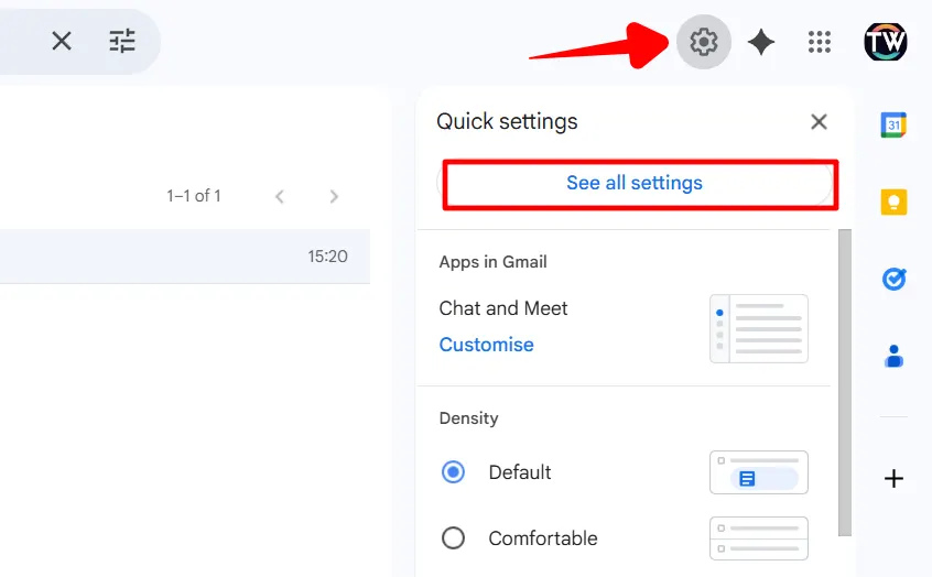 Gmail for Web All Setting