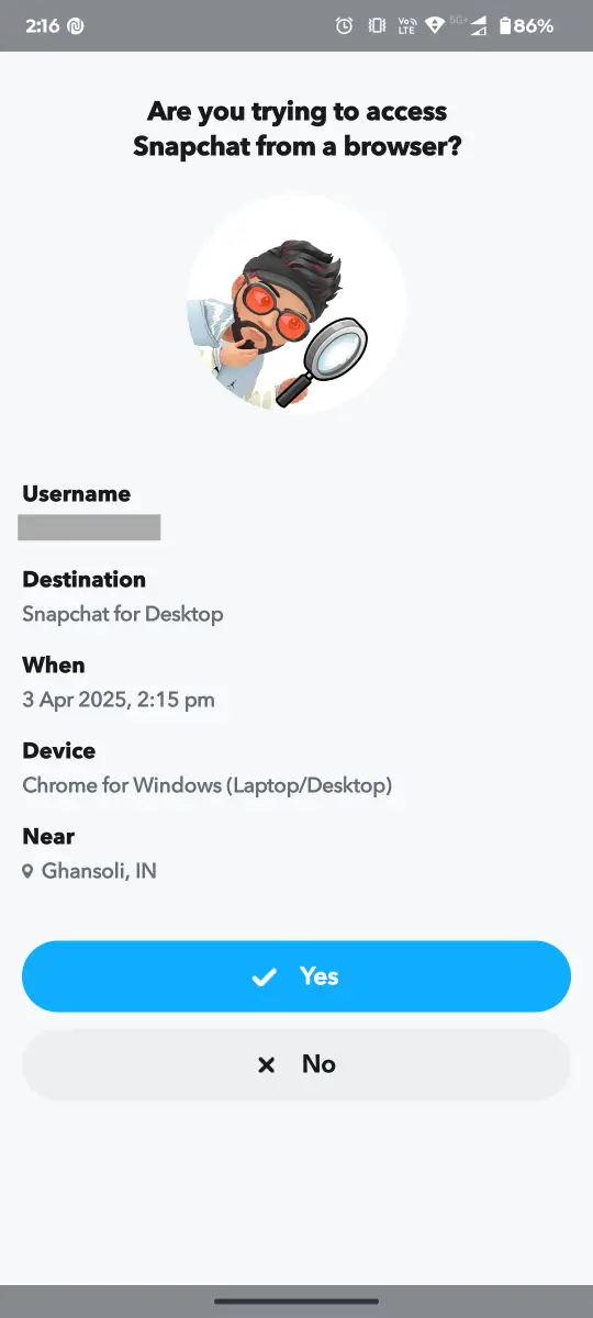 Verify your login details