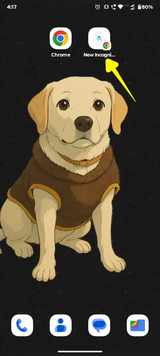 Add an Incognito Shortcut to Home Screen