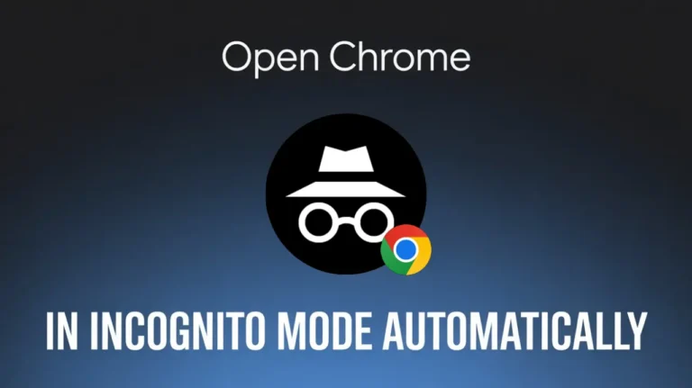 Start Chrome in Incognito Mode by Default