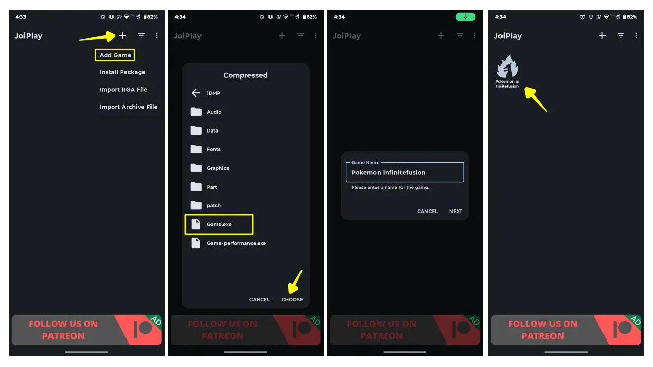 Step by Step to Set up the Game in Joiplay