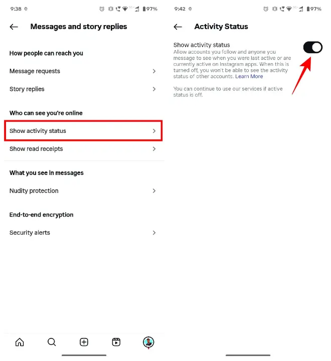 Turn Off Activity Status On Instagram Phone