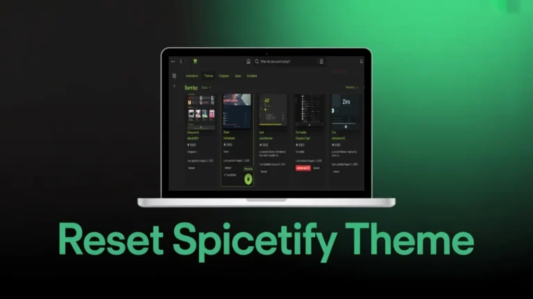 How to Reset Theme on Spicetify