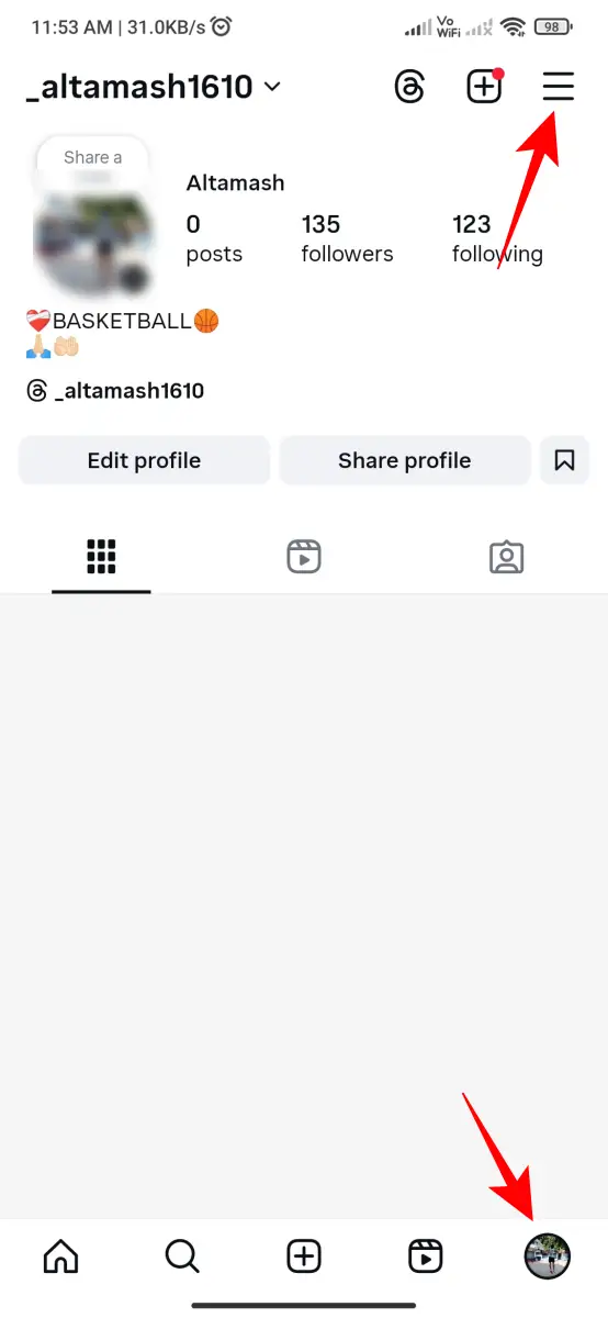 Instagram Profile Page